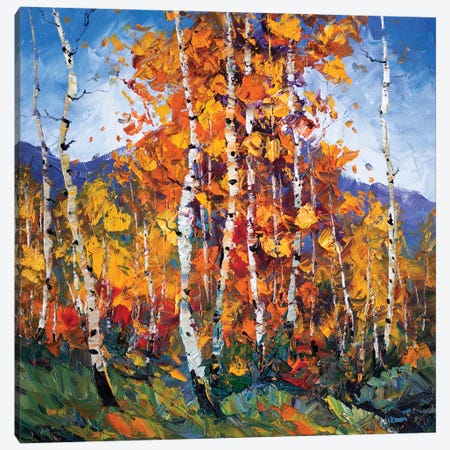 Autumn Birch I Canvas Print #WLA18} by Willson Lau Art Print