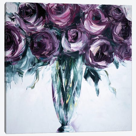 Roses in Vase Canvas Print #WLA1} by Willson Lau Canvas Art