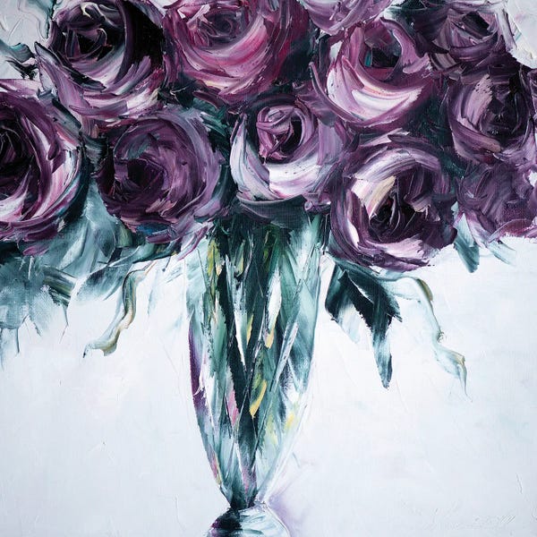 Willson Lau: Roses in Vase by Willson Lau