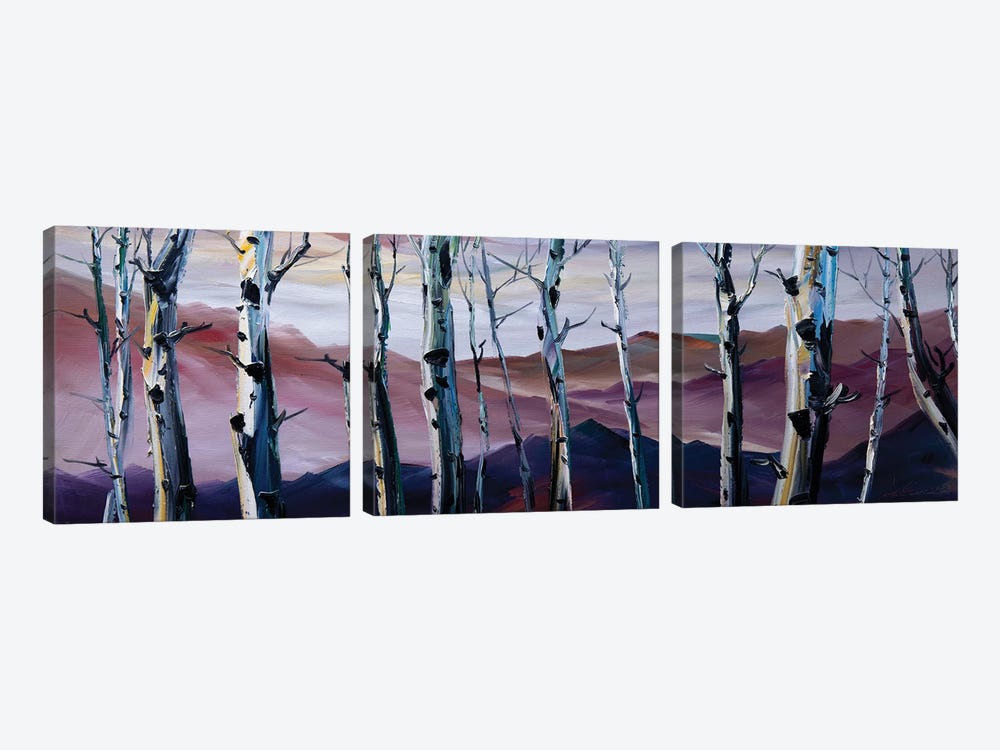 Birch Forest I by Willson Lau 3-piece Canvas Artwork