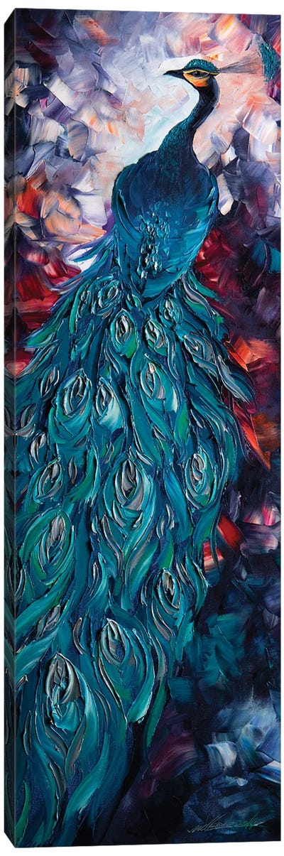 Peacock VIII Canvas Art Print - Peacock Art