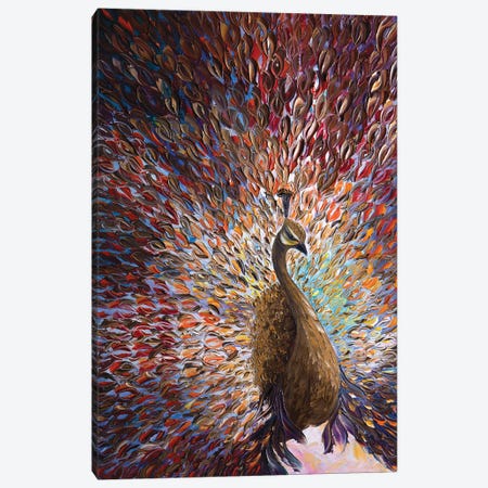 Peacock X Canvas Print #WLA31} by Willson Lau Art Print