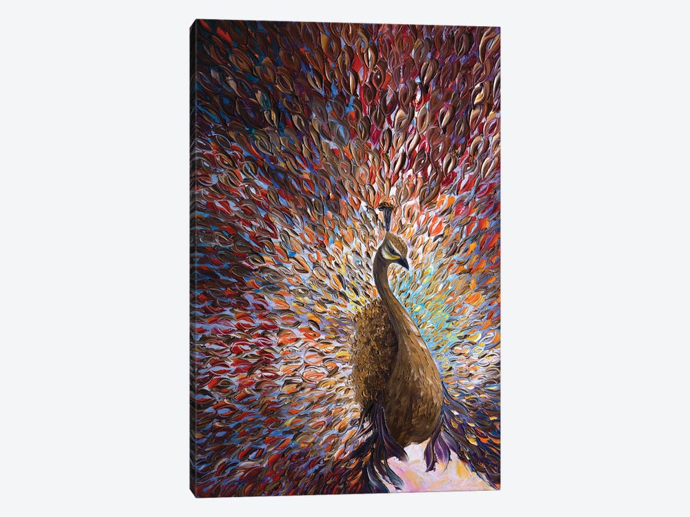 Peacock X by Willson Lau 1-piece Canvas Wall Art
