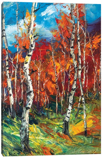 Autumn Birch II Canvas Art Print - Birch Tree Art