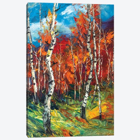 Autumn Birch II Canvas Print #WLA41} by Willson Lau Canvas Artwork