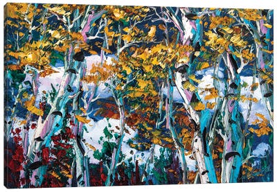 Birch Forest IV Canvas Art Print - Palette Knife Prints