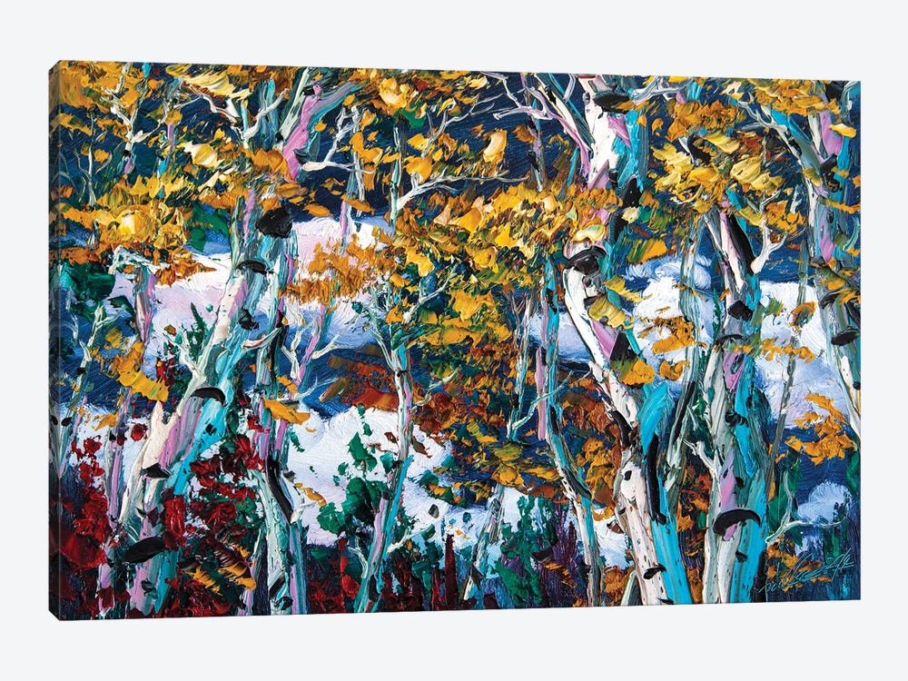 Birch Forest IV by Willson Lau 1-piece Canvas Artwork