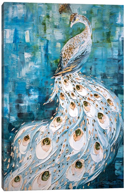 Peacock XXI Canvas Art Print