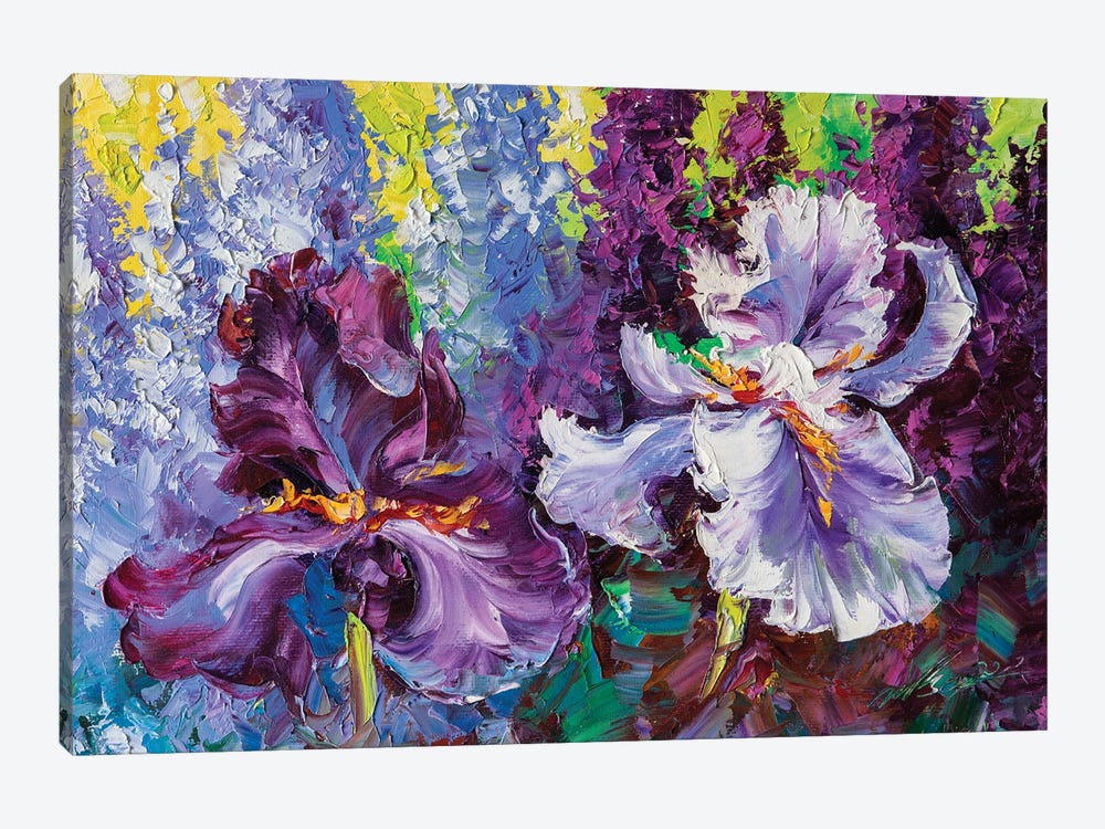 Irises I by Willson Lau 1-piece Canvas Artwork