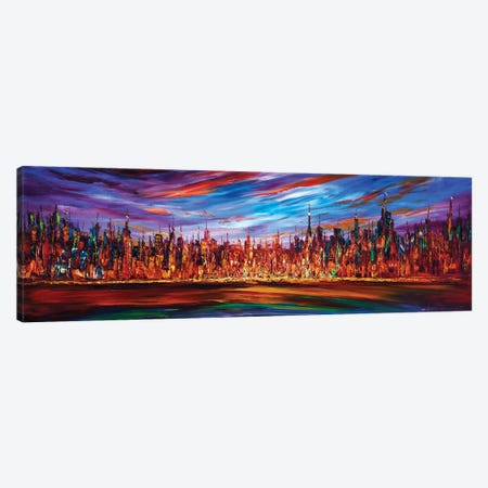 Modern City Skyline Canvas Print #WLA58} by Willson Lau Canvas Print