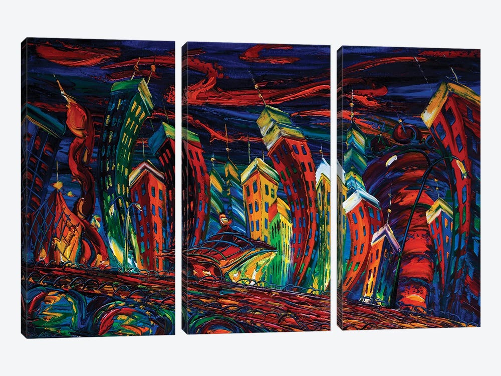 Modern City Series XII by Willson Lau 3-piece Canvas Art