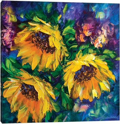 Sunflower Field Canvas Art Print - Van Gogh's Sunflowers Collection