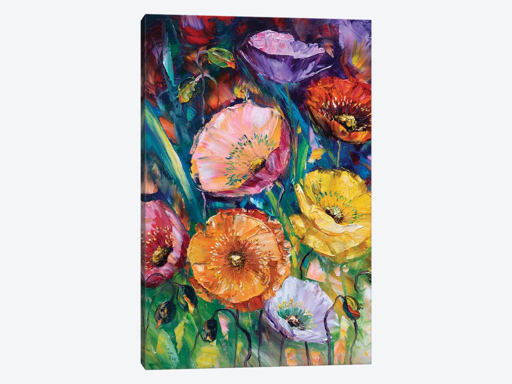 Poppy Field II by Willson Lau 1-piece Canvas Print