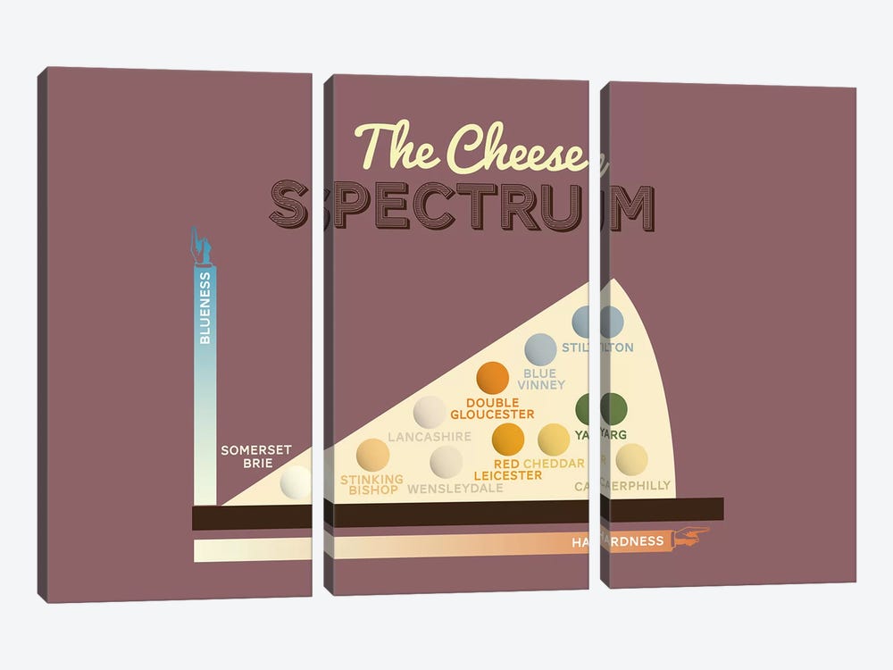 Cheese by Stephen Wildish 3-piece Art Print