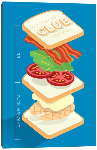 Club Canvas Art Print - Sandwiches