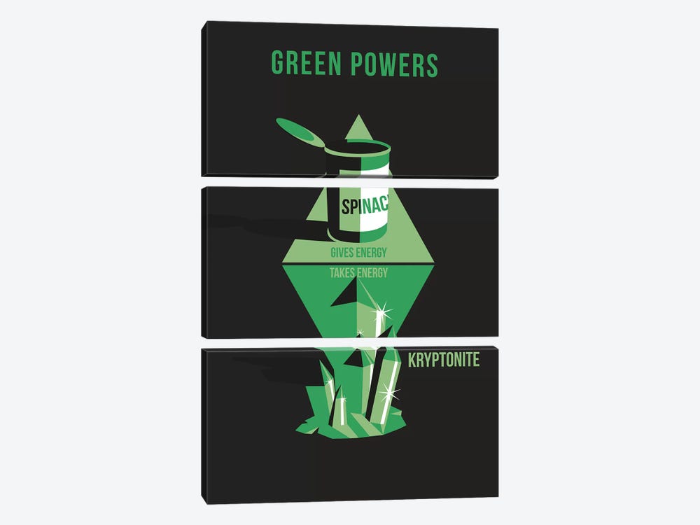 Green Powers by Stephen Wildish 3-piece Canvas Artwork