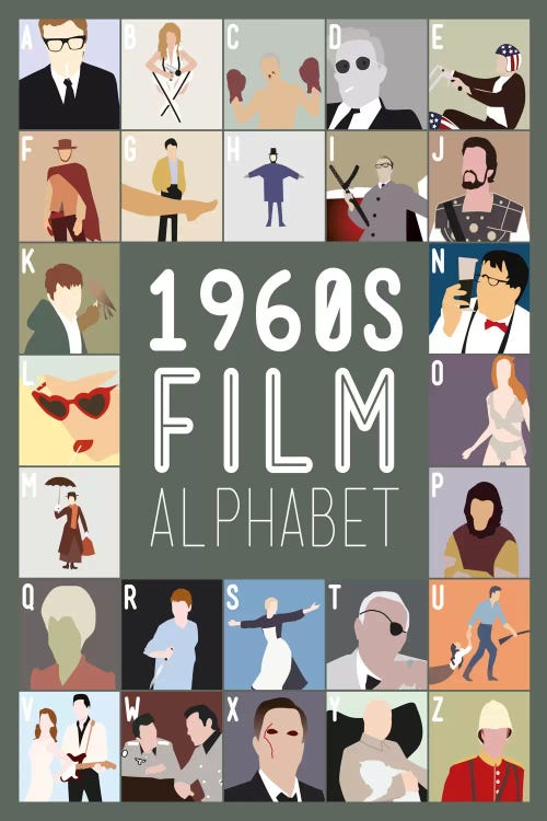 1960s Film Alphabet