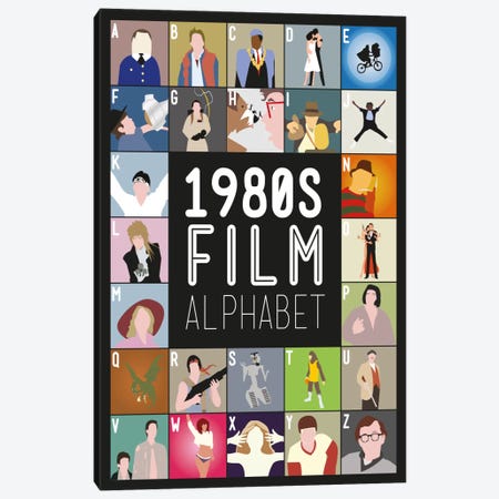 1980s Film Alphabet Canvas Print #WLD82} by Stephen Wildish Canvas Print