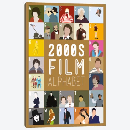 2000s Film Alphabet Canvas Print #WLD84} by Stephen Wildish Canvas Artwork