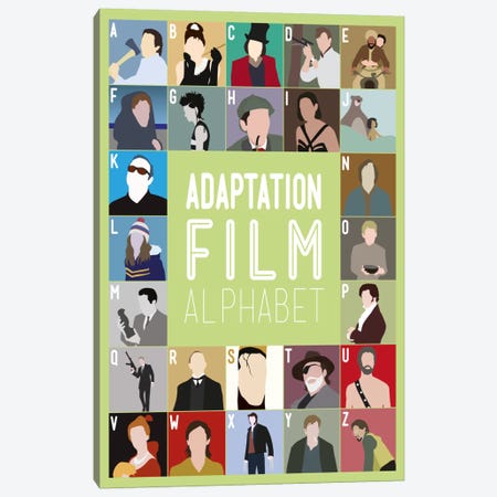 Adaptation Film Alphabet Canvas Print #WLD86} by Stephen Wildish Canvas Art