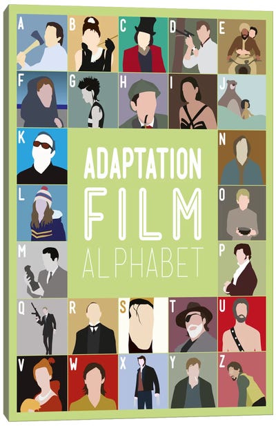 Adaptation Film Alphabet Canvas Art Print - Hugh Jackman