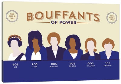 Bouffants Of Power Canvas Art Print - Margaret Thatcher