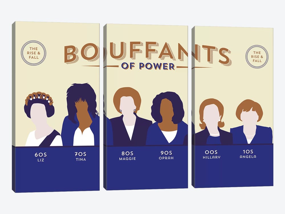 Bouffants Of Power by Stephen Wildish 3-piece Canvas Artwork