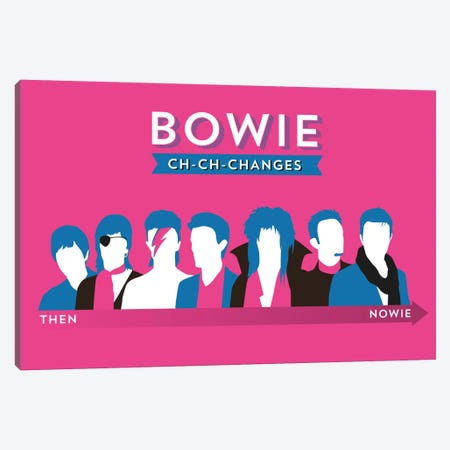 Bowie Ch-Ch-Changes Canvas Print #WLD89} by Stephen Wildish Canvas Print