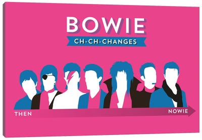 Bowie Ch-Ch-Changes Canvas Art Print - David Bowie