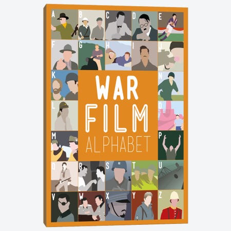 War Film Alphabet Canvas Print #WLD99} by Stephen Wildish Canvas Artwork
