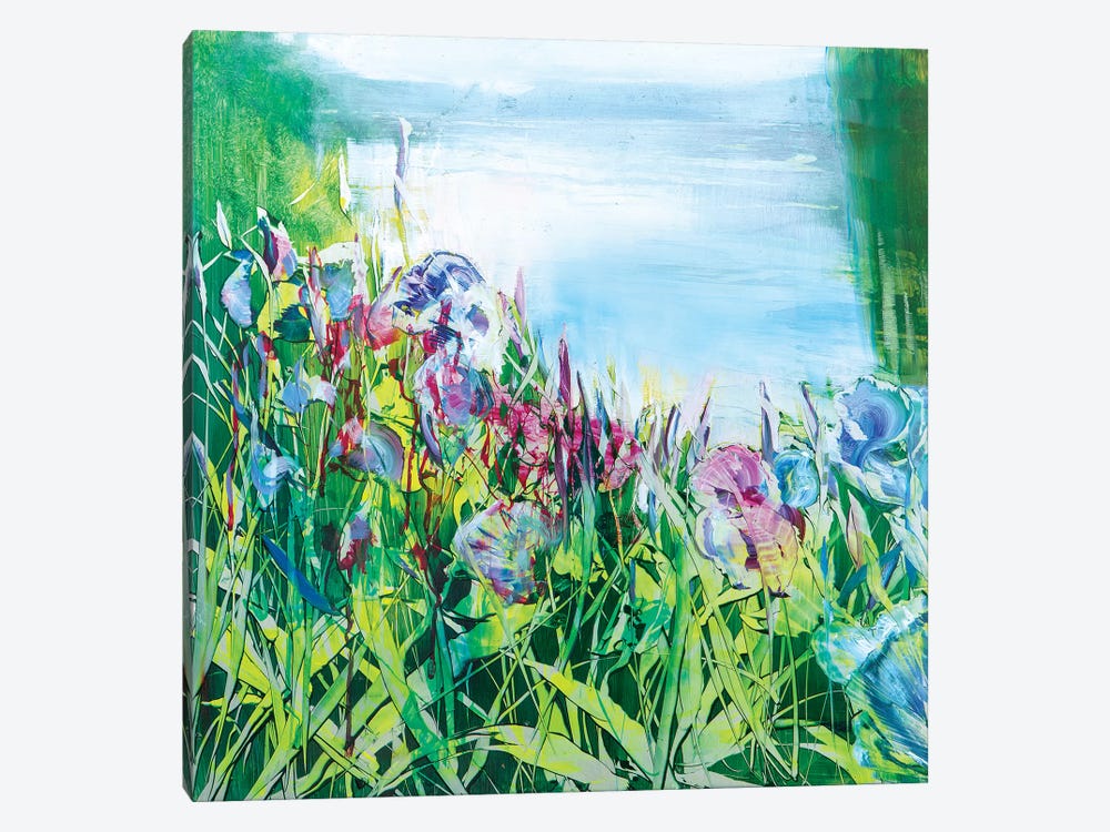 Iris on the Pond by Jen Williams 1-piece Canvas Artwork