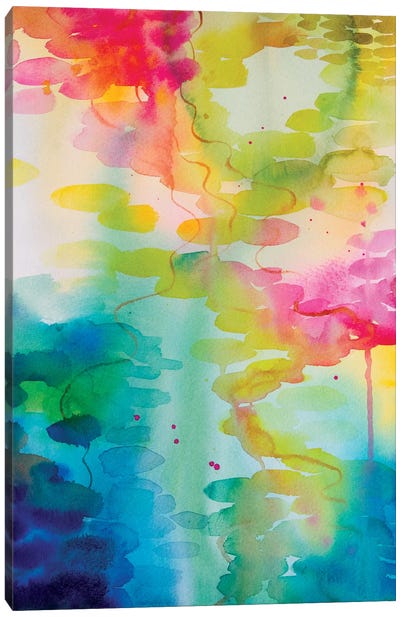 Reflections On Water I Canvas Art Print - Colorful Abstracts