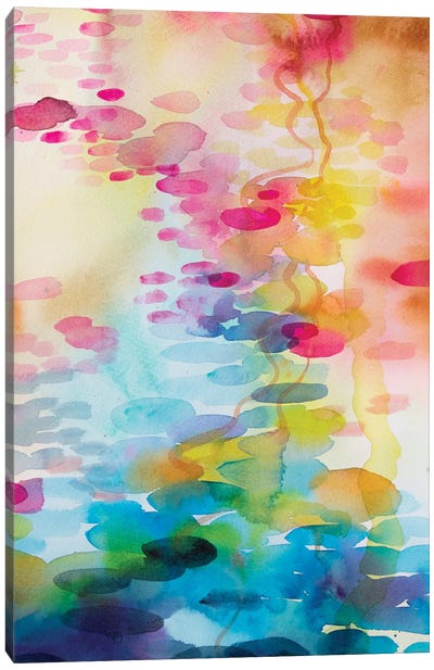 Reflections On Water II Canvas Art Print - Colorful Abstracts