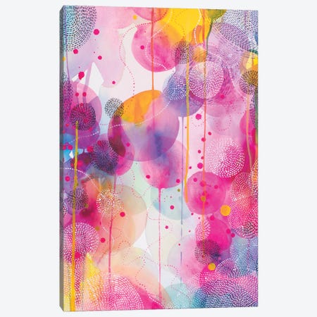Our Colourful Dance Canvas Print #WLS37} by Helen Wells Canvas Wall Art