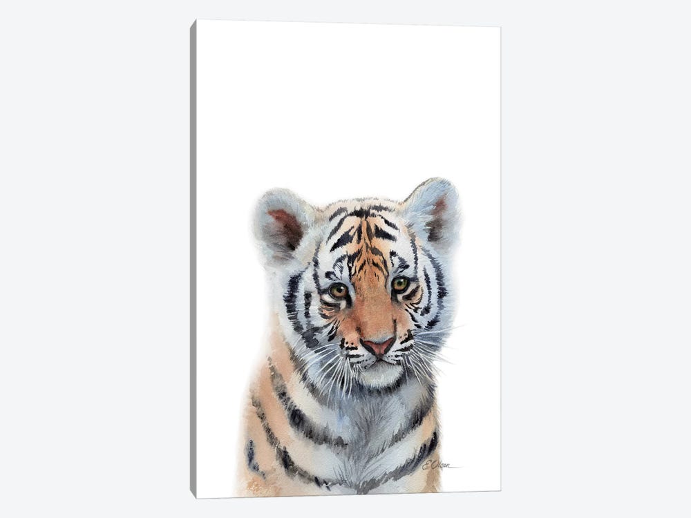 Baby Tiger by Watercolor Luv 1-piece Art Print