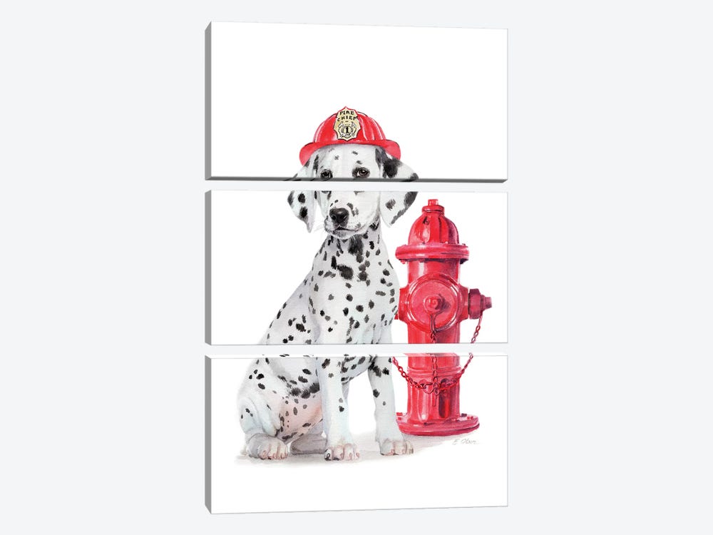 Fire Station Pal by Watercolor Luv 3-piece Art Print