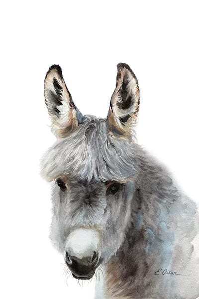 Donkeys: Baby Donkey by Watercolor Luv