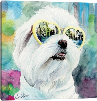 City Slicker Canvas Art Print - West Highland White Terrier Art
