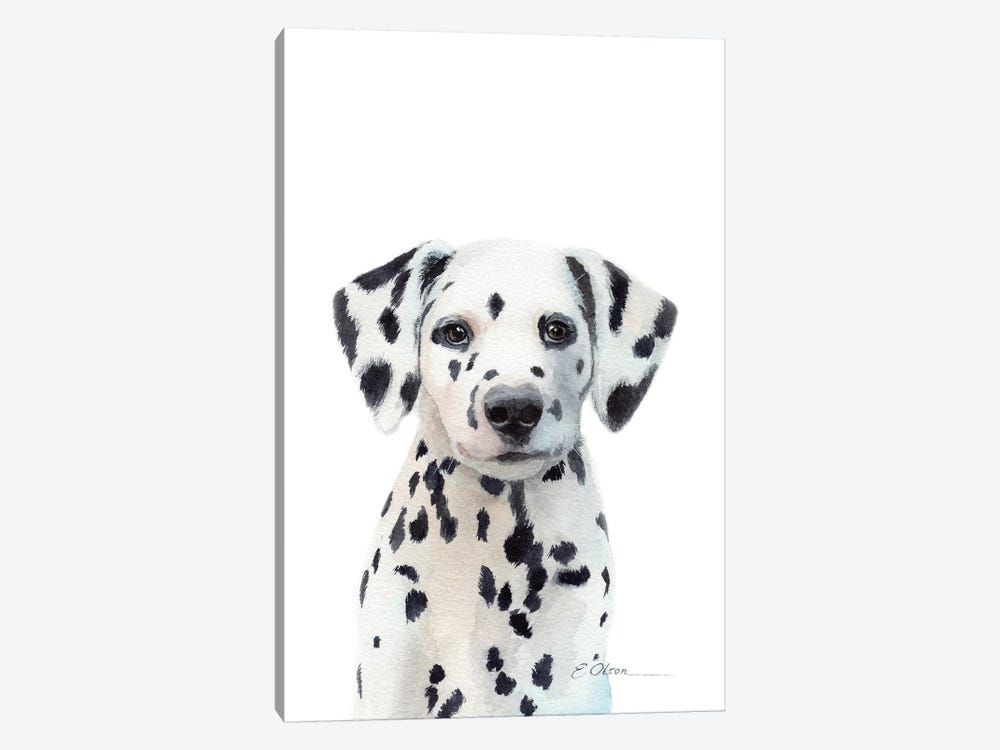 Dalmatian Puppy by Watercolor Luv 1-piece Canvas Print