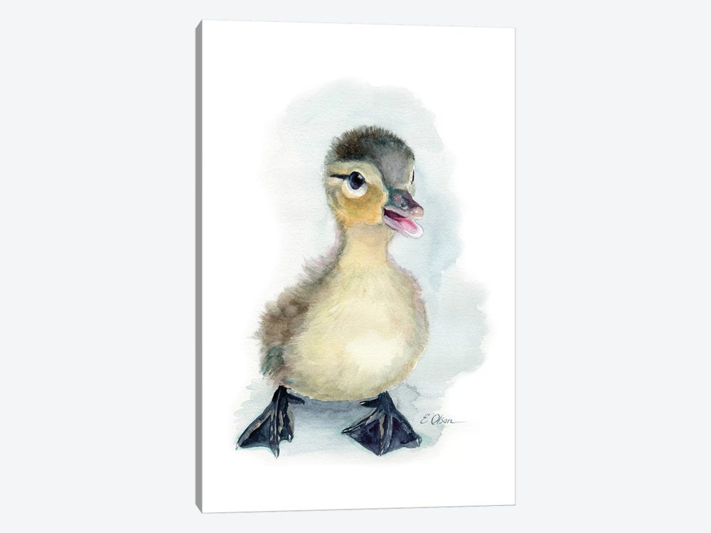 Baby Duckling by Watercolor Luv 1-piece Canvas Print
