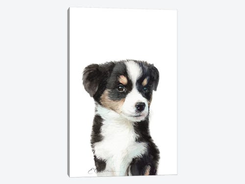 I Love My Australian Shepherd Black Rope Trim Tiny Frame with Magnet and Easel 
