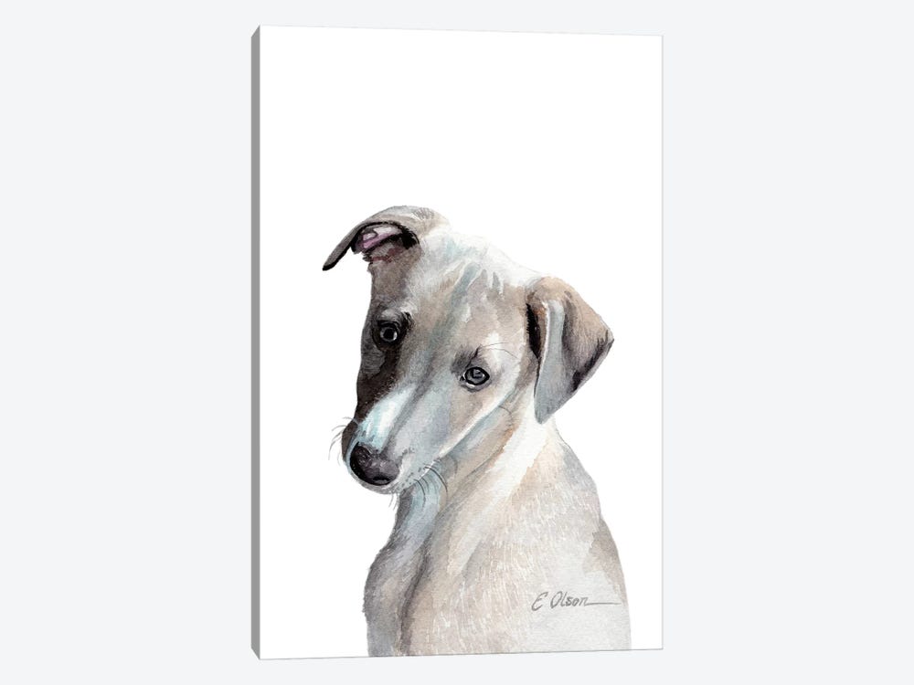Whippet Puppy by Watercolor Luv 1-piece Canvas Art