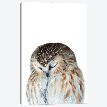 Woodland Sleeping Owl Canvas Print #WLU95} by Watercolor Luv Canvas Art