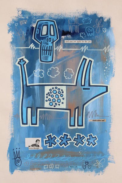 Random Collage No. XXIII (That's Life...) by Well Well acrylic art print