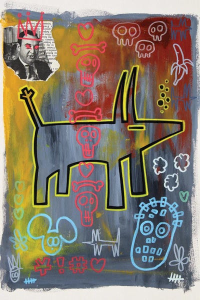 Well Well: Random Collage No. LV (Yellow Dog) by Well Well