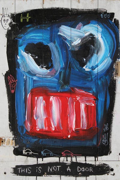Neo-expressionism: Door Man by Well Well
