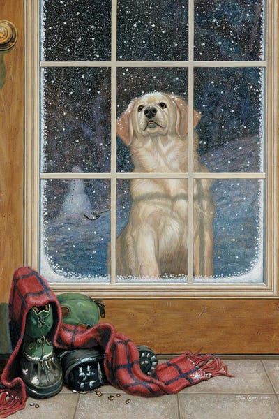 Home For The Holidays: Let Me In-Golden Retriever by Mia Lane