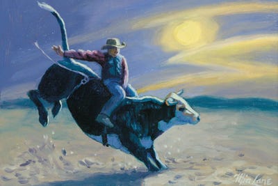 Midnight Cowboy by Mia Lane framed canvas print