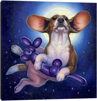 Beagle Balloon Canvas Art Print - Mia Lane