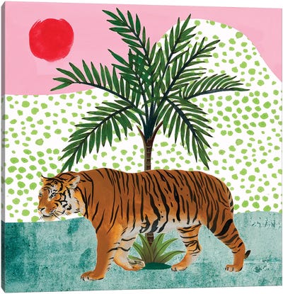 Tiger at Sunrise II Canvas Art Print - Melissa Wang
